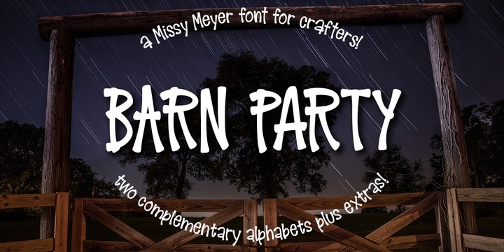 Barn Party Font preview